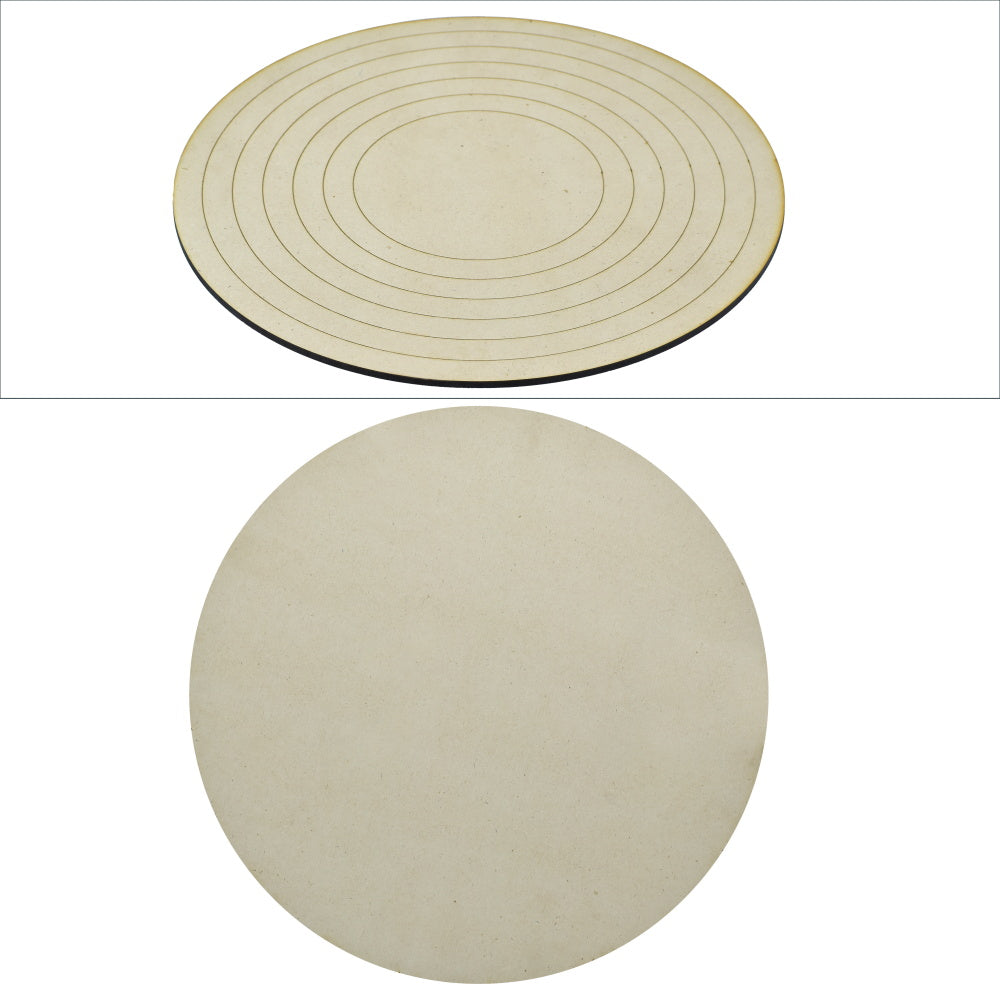 Gift To Love | Mdf Plate Round Lippan Art Design | Size : 10 X 10 X 4 Mm | Code : MPRL10-1