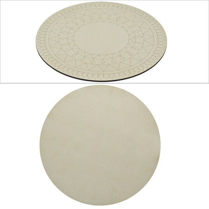 Gift To Love | Mdf Plate Round Lippan Art Design | Size : 10 X 10 X 4 Mm | Code : MPRL10-2