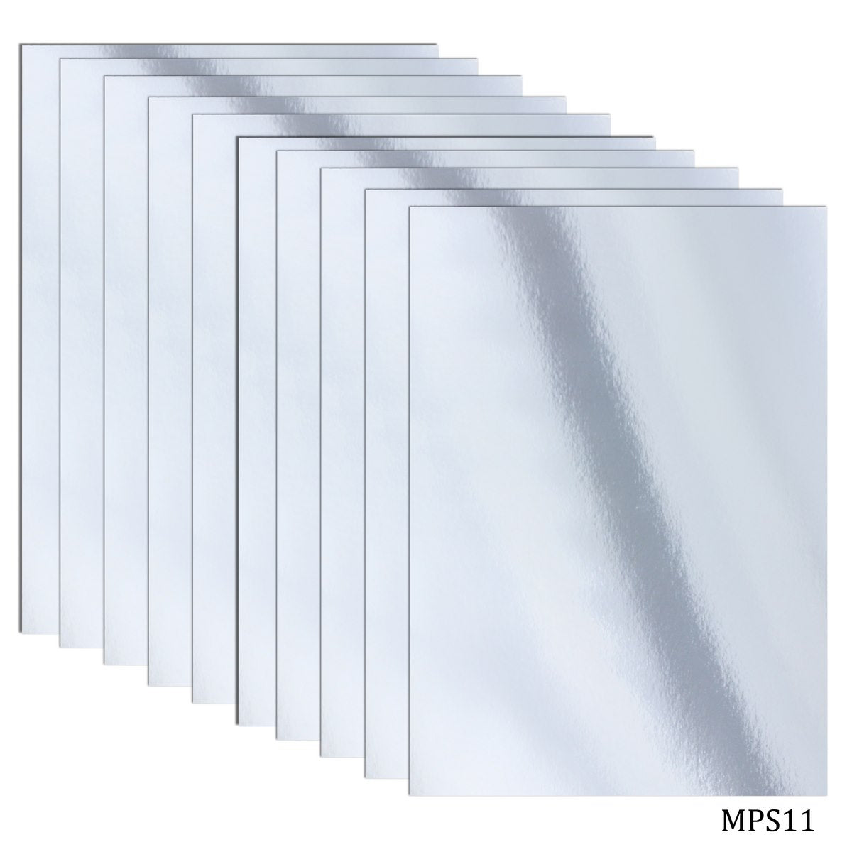 Gift To Love | Card Stock Paper Mirror | Color : Silver | Size : A4 | Pcs : 10 Sheets | Code : MPS11