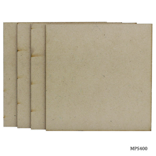 Gift To Love | Mdf Plate Square | Size : 4 X 4 4 Mm | Pcs : 4 Pcs | Code : MPS400