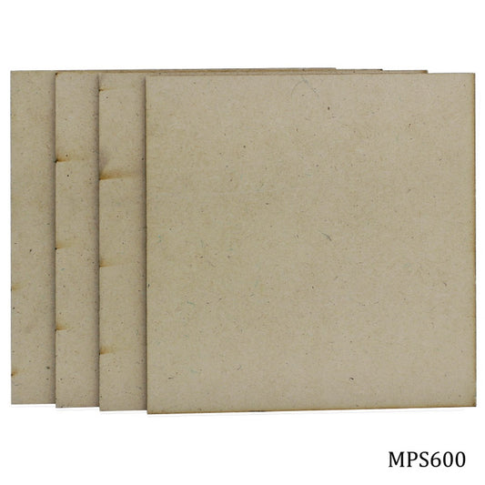 Gift To Love | Mdf Plate Square | Size : 6 X 6 4 Mm | Pcs : 4 Pcs | Code : MPS600