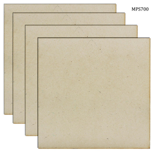 Gift To Love | Mdf Plate Square | Size : 7 X 7 4 Mm | Pcs : 4 Pcs | Code : MPS700