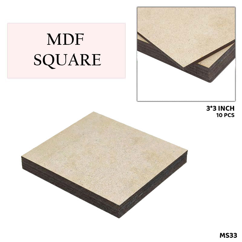 Gift To Love | Mdf Square | Size : 3 X 3 | Pcs : 10 Pcs | Code : MS33