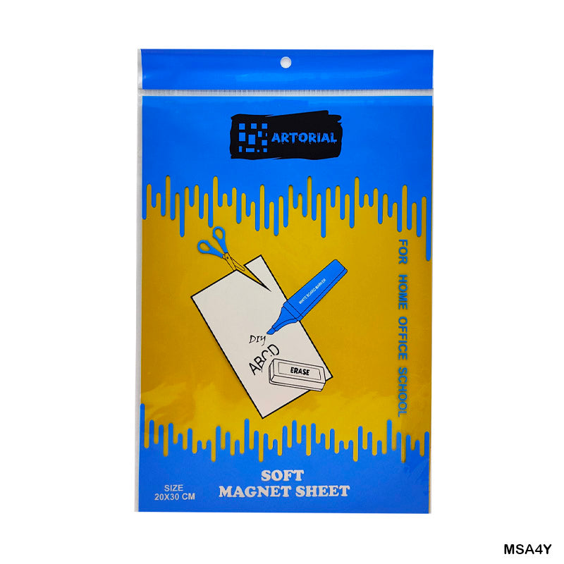 Gift To Love | Magnet Sheet A4 | Color : Yellow | Size : 20 Cm X 30 Cm | Code : MSA4Y