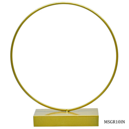 Gift To Love | Metal Stand Gold Round | Size : 10 Inch | Code : MSGR10IN