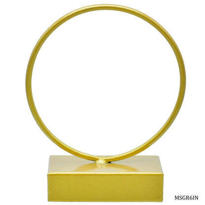Gift To Love | Metal Stand Gold Round | Size : 6 Inch | Code : MSGR6IN