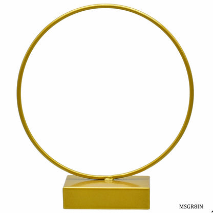 Gift To Love | Metal Stand Gold Round | Size : 8 Inch | Code : MSGR8IN