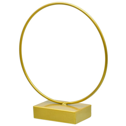 Gift To Love | Metal Stand Gold Round | Size : 8 Inch | Code : MSGR8IN