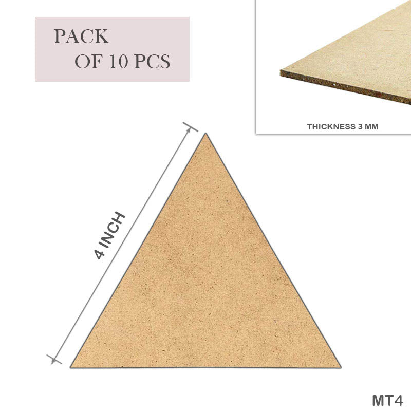 Gift To Love | Mdf Triangle | Size : 4 Inch | Pcs : 10 Pcs | Code : MT4