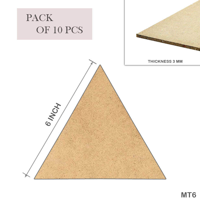 Gift To Love | Mdf Triangle | Size : 6 Inch | Pcs : 10 Pcs | Code : MT6