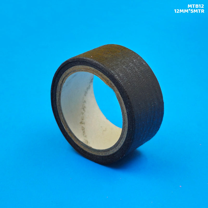 Gift To Love | Masking Tape | Color : Black | Size : 12 Mm X 5 Mtr | Code : MTB12