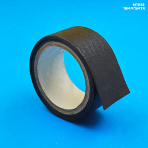 Gift To Love | Masking Tape | Color : Black | Size : 18 Mm X 5 Mtr | Code : MTB18