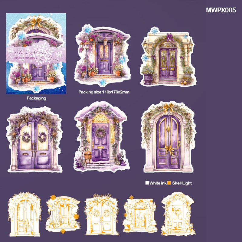 Gift To Love | Snowy Outside The Door Paper Sticker | Pcs : 5 Pc | Code : MWPX005