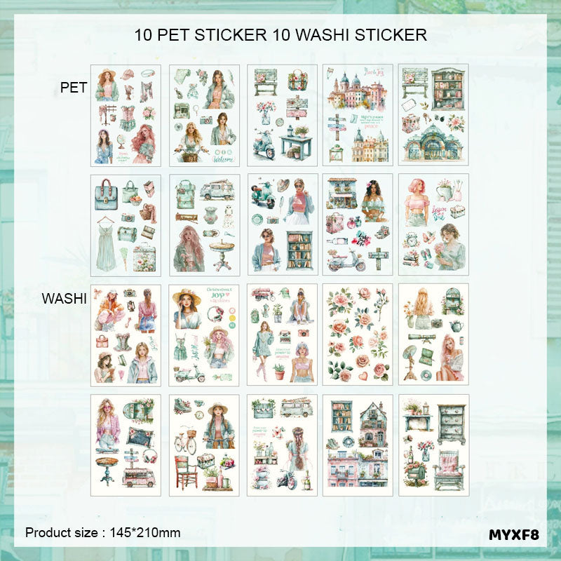 Gift To Love | Blooming Shade Walk Sticker Note | Pcs : 20 Sheets | Code : MYXF8
