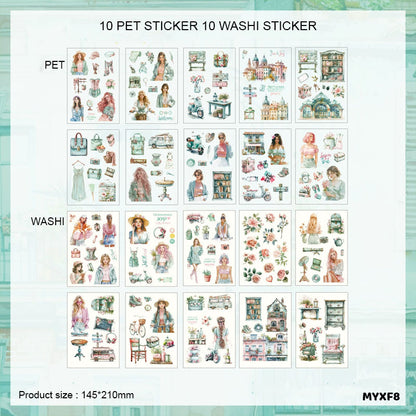 Gift To Love | Blooming Shade Walk Sticker Note | Pcs : 20 Sheets | Code : MYXF8