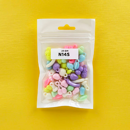 Gift To Love | Craft Beads Plastic | Pcs : 25 Gm | Code : N14S
