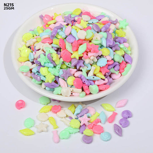 Gift To Love | Craft Beads Plastic | Pcs : 25 Gm | Code : N21S