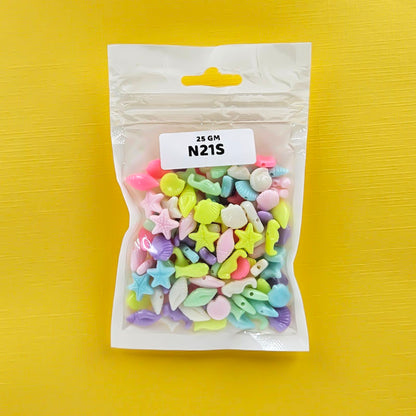 Gift To Love | Craft Beads Plastic | Pcs : 25 Gm | Code : N21S