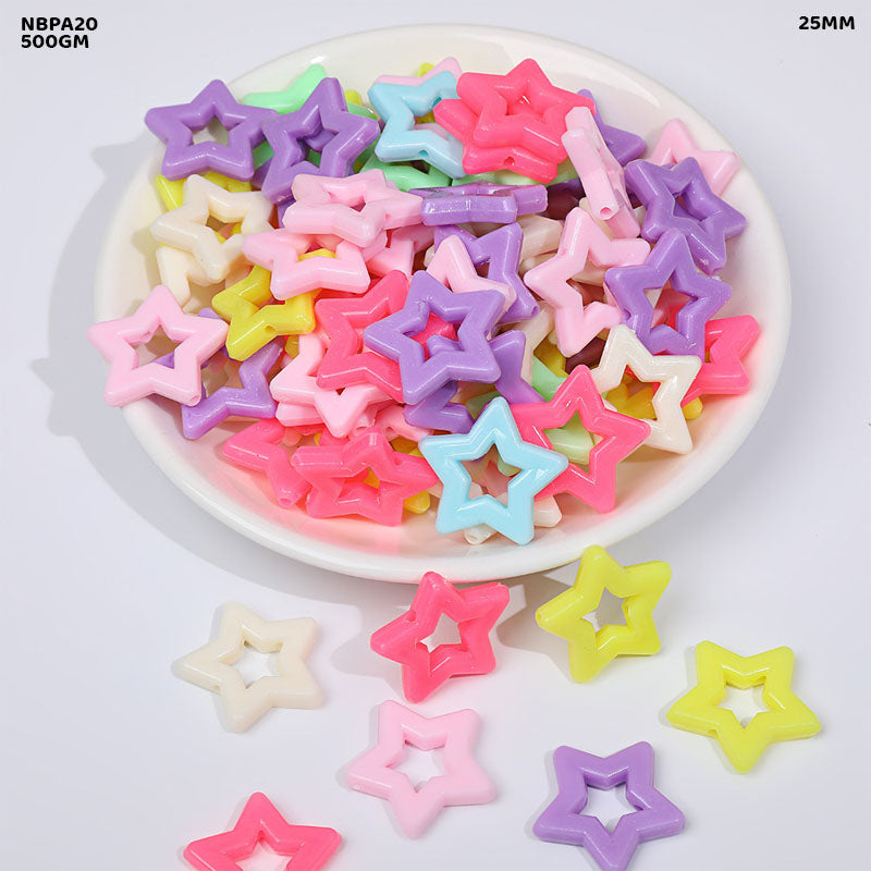 Gift To Love | Craft Beads Plastic | Pcs : 500Gm | Code : NBPA20