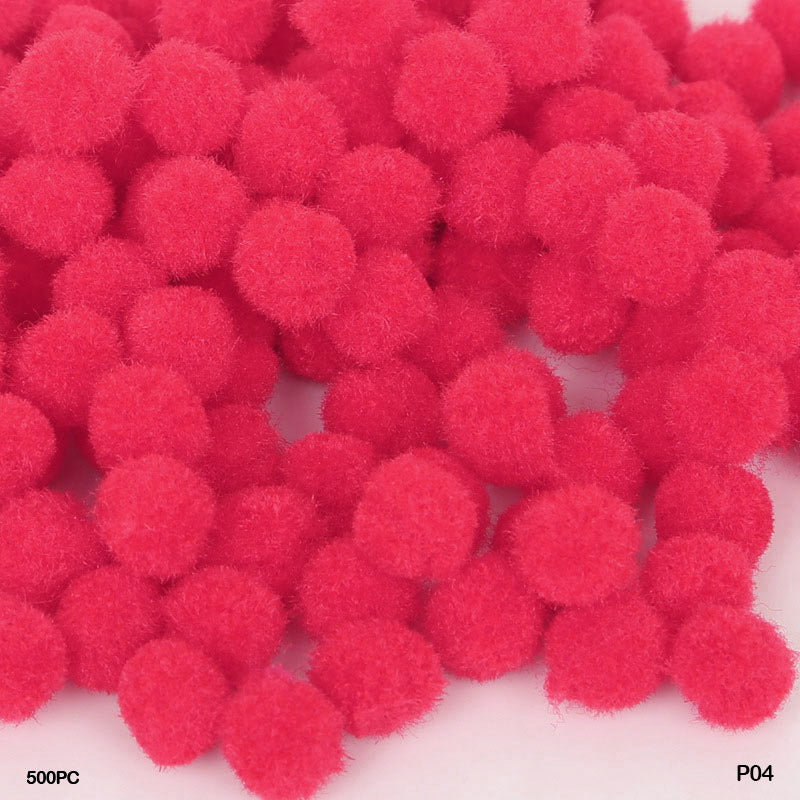 Gift To Love | Pompom Plain Medium | Color : Dark Pink | Size : 2Cm | Pcs : 500 Pcs | Code : P04