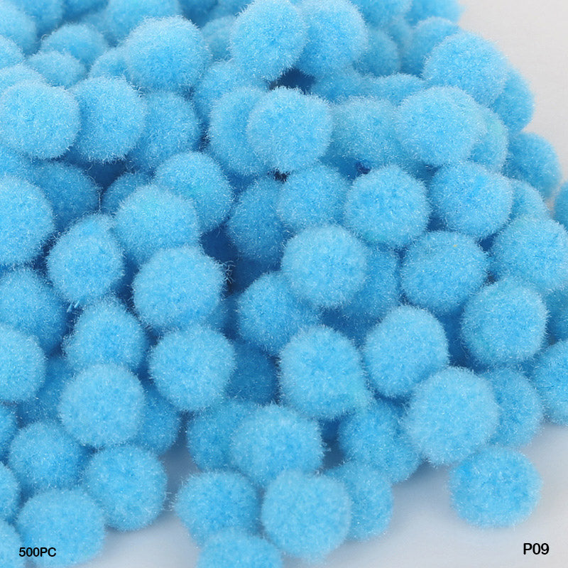 Gift To Love | Pompom Plain Medium | Color : Blue | Size : 2 Cm L | Pcs : 500 Pcs | Code : P09