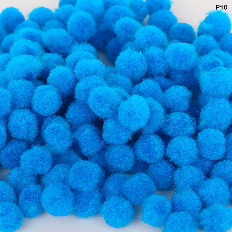 Gift To Love | Pompom Plain Medium | Color : Blue | Size : 2Cm | Pcs : 500 Pcs | Code : P10