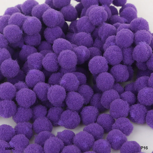 Gift To Love | Pompom Plain Medium | Color : Dark Purple | Size : 2Cm | Pcs : 500 Pcs | Code : P16