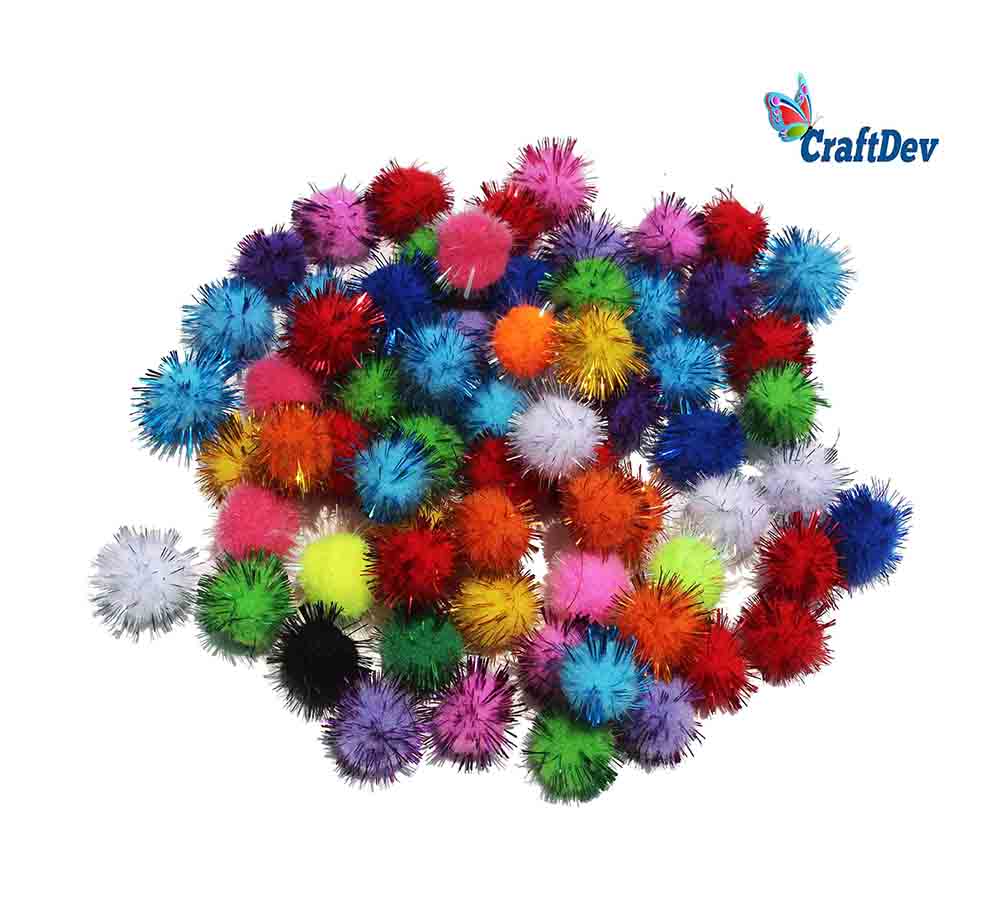 POMPOM GLITTER 2CM MIDIUM 500PCS (P5) - GIFT TO LOVE