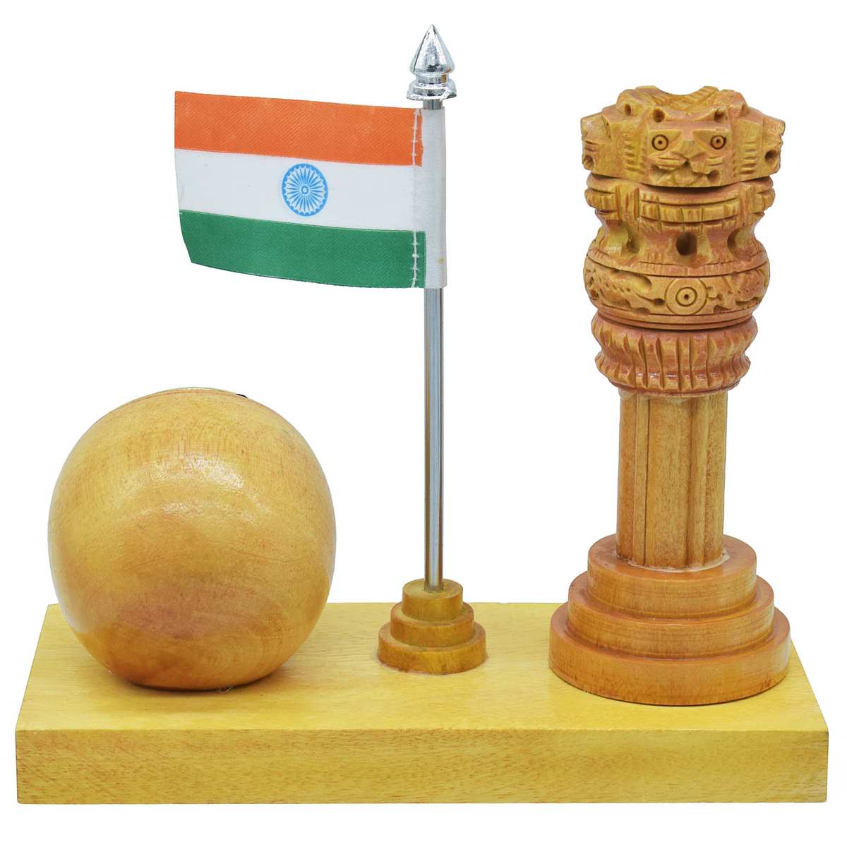 Gift To Love | Pillar Ashoka Chakra With Watch And Flag | Code : PACW00
