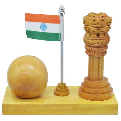 Gift To Love | Pillar Ashoka Chakra With Watch And Flag | Code : PACW00