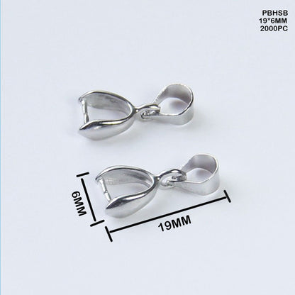 Gift To Love | Pendant Buckle Head | Color : Silver | Size : 19 Mm X 6 Mm | Pcs : 1000 Pcs | Code : PBHSB