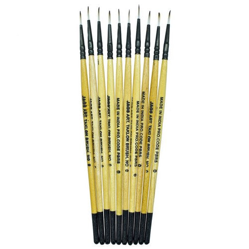 Gift To Love | Jags Painting Brush Synthetic Hair Round 10 Pics No 0 | Code : PBRS0