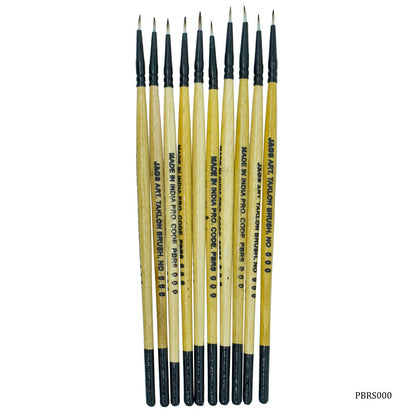 Gift To Love | Painting Brush Round Synthetic Hair | Size : No 000 | Code : PBRS000