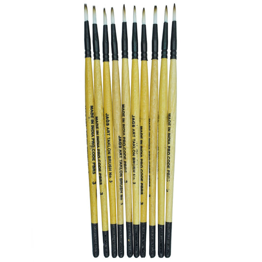 Gift To Love | Painting Brush Round Synthetic Hair | Size : No 3 | Code : PBRS03