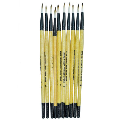 Gift To Love | Painting Brush Round Synthetic Hair | Size : No 4 | Code : PBRS04
