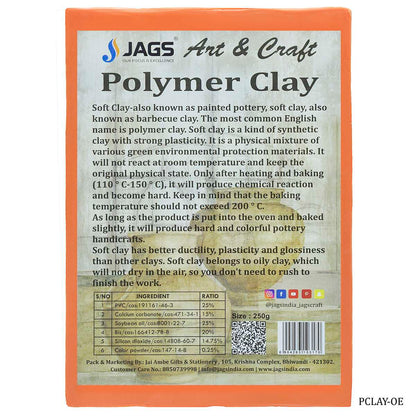 Gift To Love | Polymer Clay | Color : Orange | Size : 250 Gm | Code : PCLAY-OE