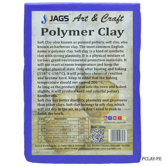 Gift To Love | Polymer Clay | Color : Purple | Size : 250 Gm | Code : PCLAY-PE