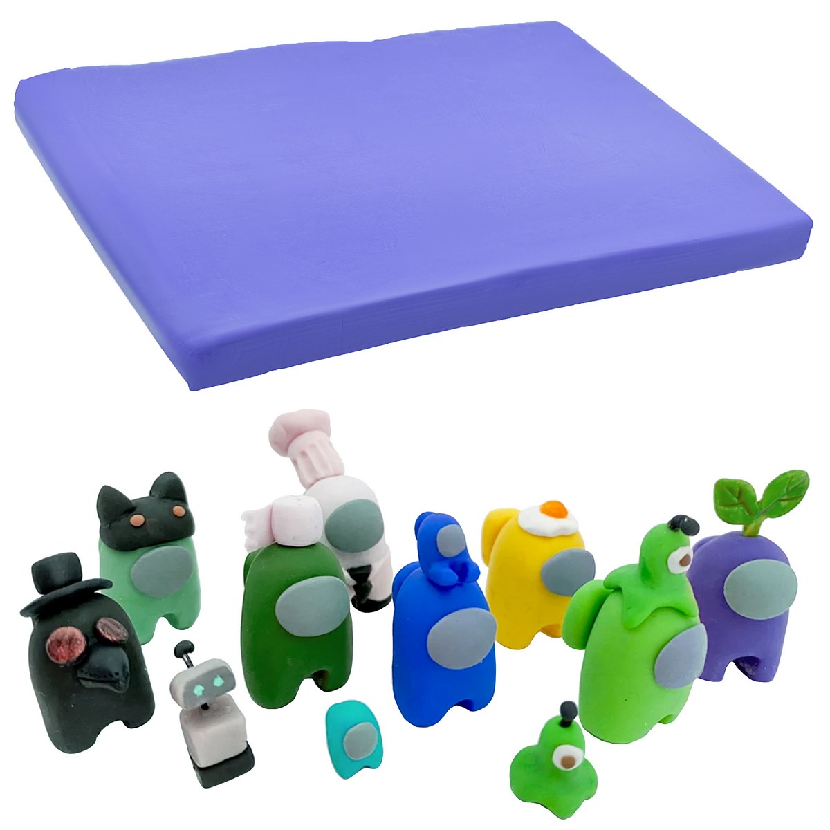 Gift To Love | Polymer Clay | Color : Purple | Size : 250 Gm | Code : PCLAY-PE