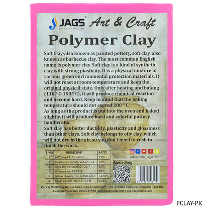 Gift To Love | Polymer Clay | Color : Pink | Size : 250 Gm | Code : PCLAY-PK