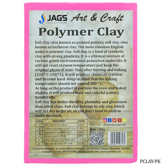 Gift To Love | Polymer Clay | Color : Pink | Size : 250 Gm | Code : PCLAY-PK