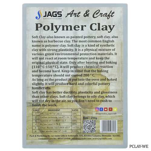 Gift To Love | Polymer Clay 250gm White | Code : PCLAY-WE