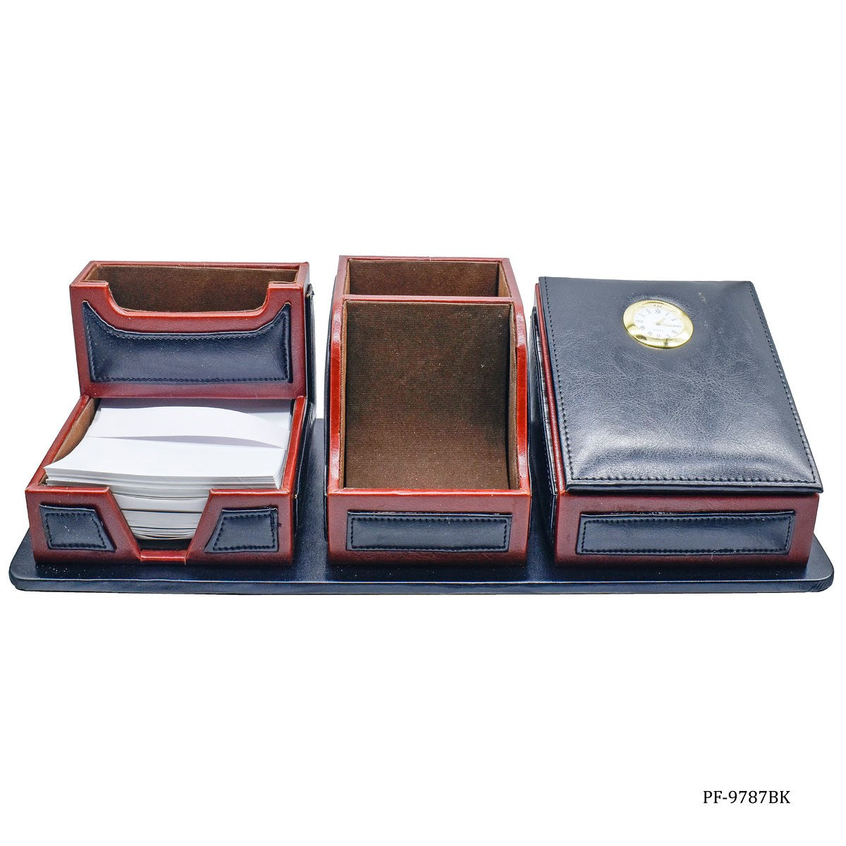 Gift To Love | Table Stationery Set Pen Stand With Clock | Code : PF-9787BK