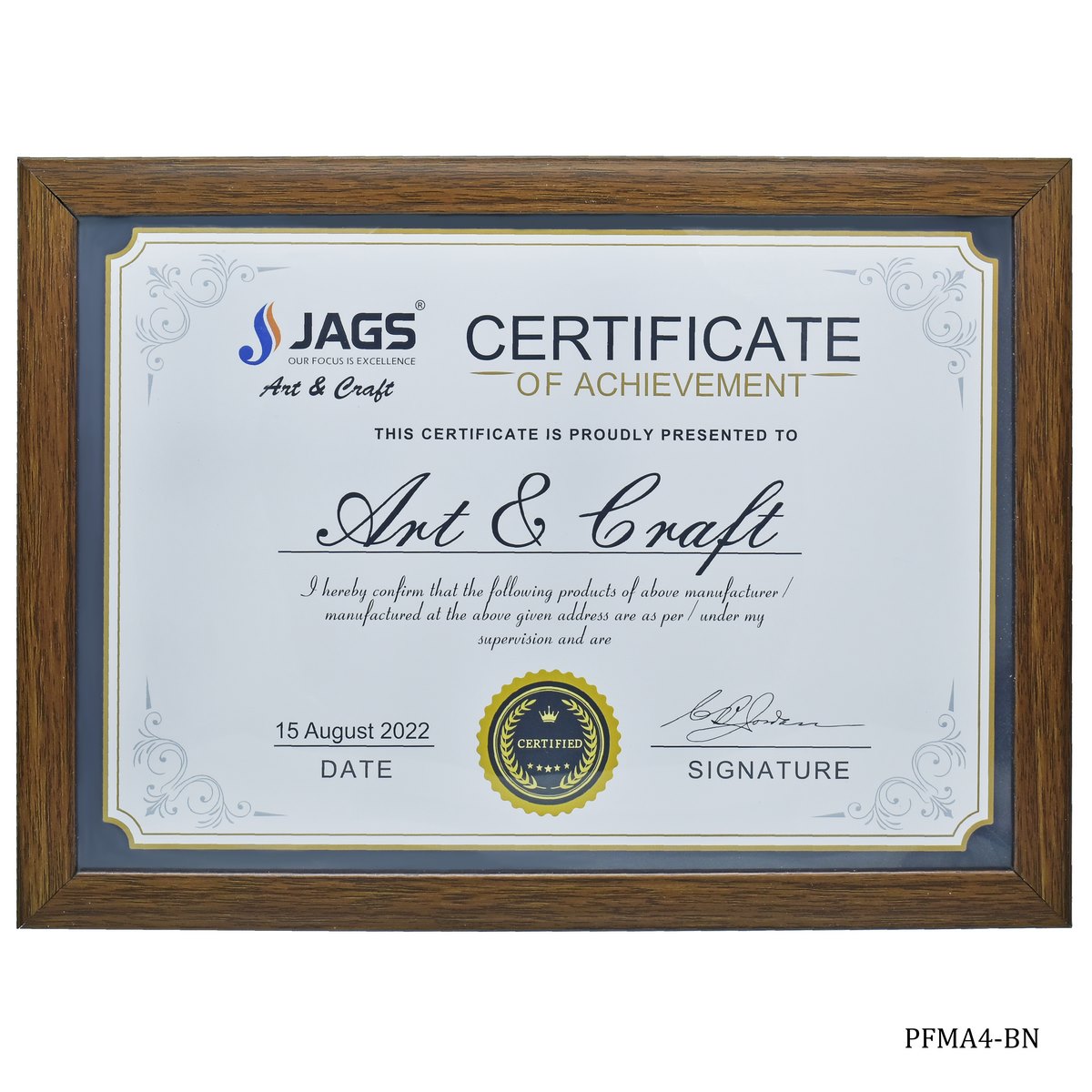 Gift To Love | Photo Frame Moulding | Color : Brown | Size : A4 | Code : PFMA4-BN