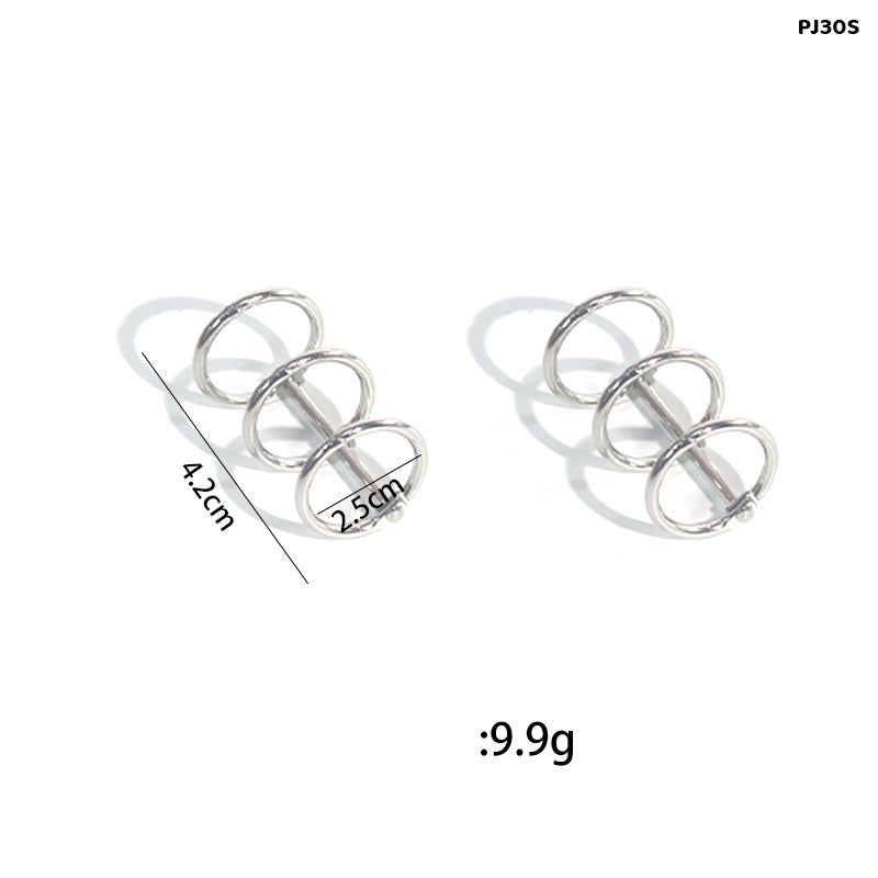 Gift To Love | 3 Hole Book Ring | Color : Silver | Pcs : 2 Pcs | Code : PJ30S