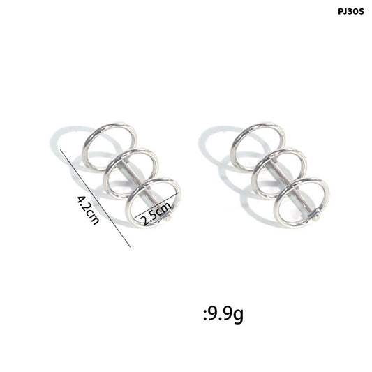 Gift To Love | 3 Hole Book Ring | Color : Silver | Pcs : 2 Pcs | Code : PJ30S
