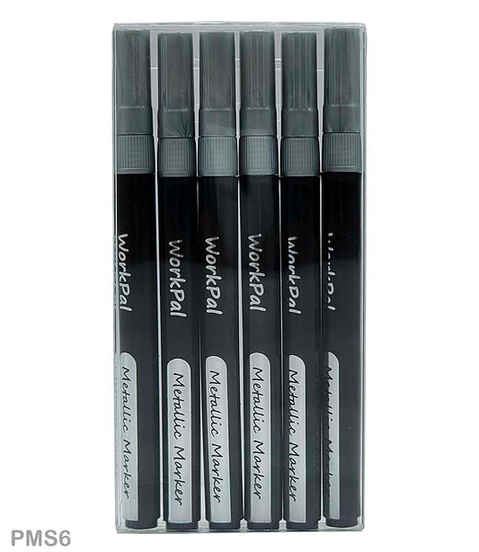 Gift To Love | Paint Marker | Color : Silver | Pcs : 6 Pcs | Code : PMS6