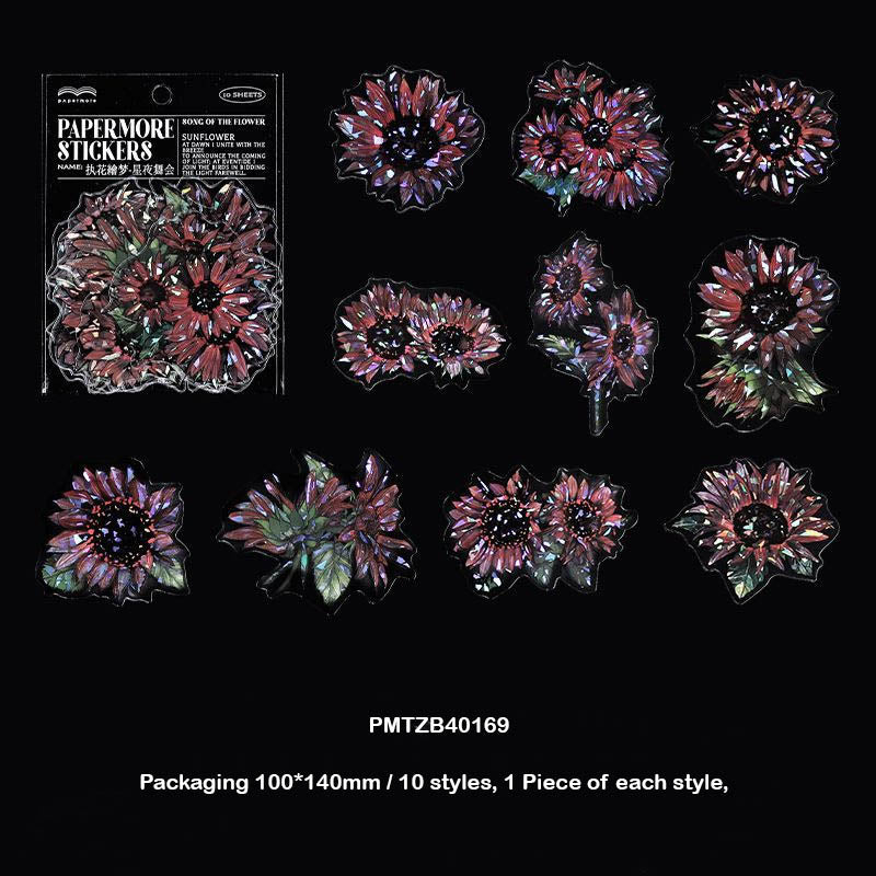 Gift To Love | Papermore Flower Sticker | Pcs : 10 Pcs | Code : PMTZB40169