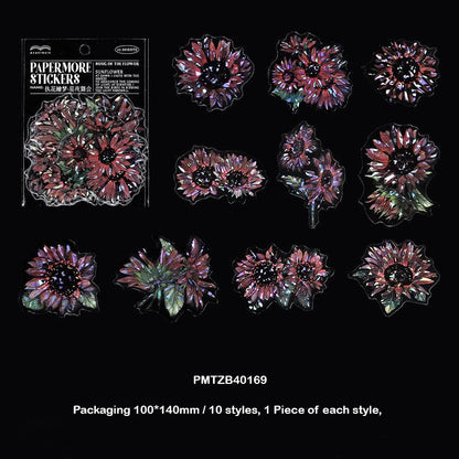 Gift To Love | Papermore Flower Sticker | Pcs : 10 Pcs | Code : PMTZB40169