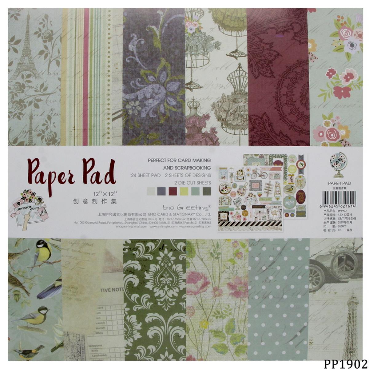 Gift To Love | Paper Pad Eno Greeting | Size : 12 X 12 | Pcs : 24 Sheets | Code : PP1902