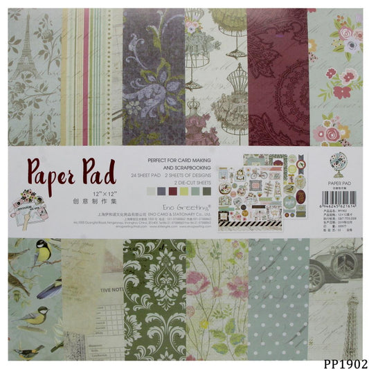 Gift To Love | Paper Pad Eno Greeting | Size : 12 X 12 | Pcs : 24 Sheets | Code : PP1902